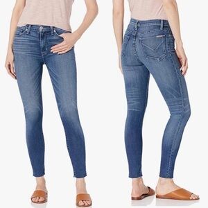 Hudson Barbara High Waist Ankle Skinny Raw Hem Jeans Size 25